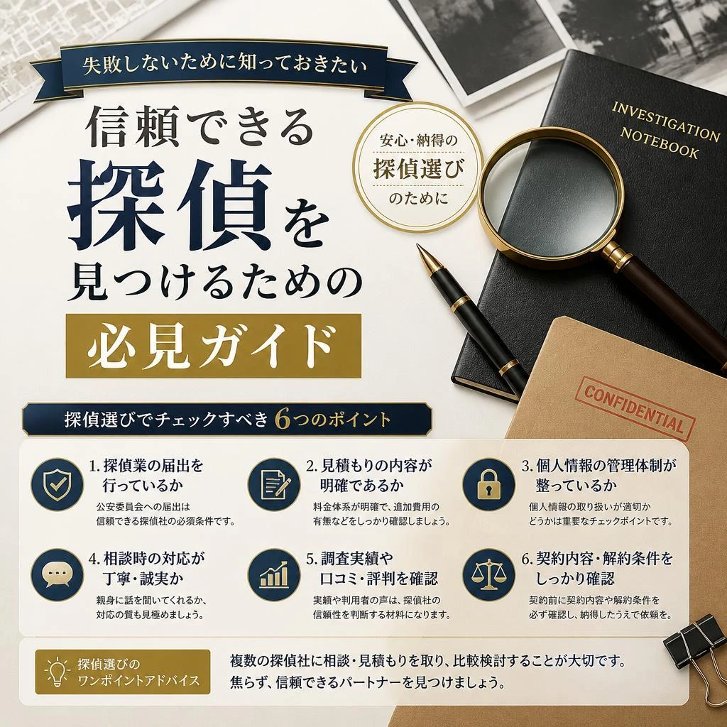 信頼できる探偵を見つけるための必見ガイド