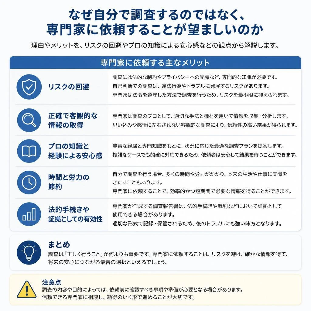 浮気調査を依頼するメリット